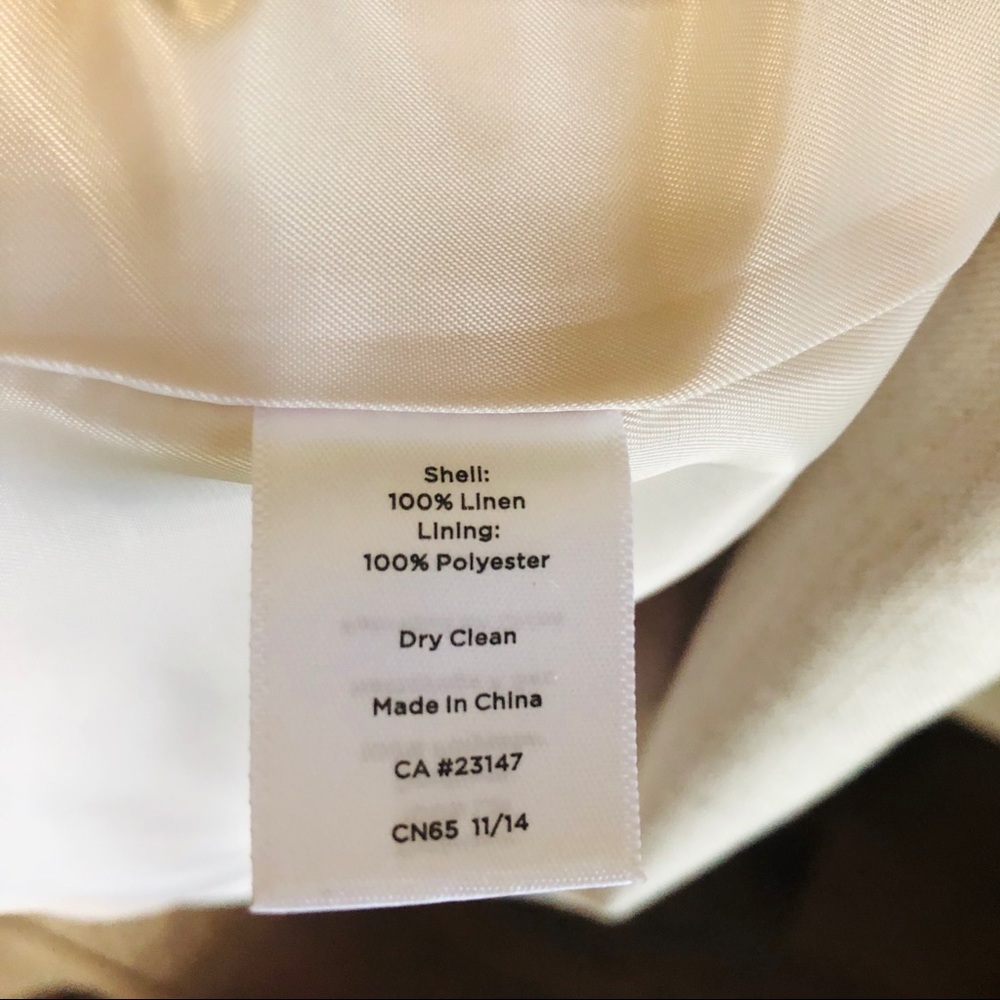 Talbots 100% Linen Open Jacket Blazer Size 4p - image 4